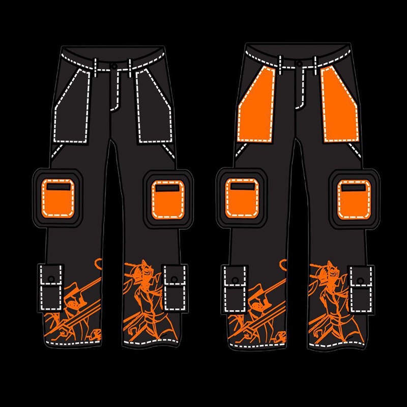 Y2K Street Retro Hip Hop Printed Jeans
