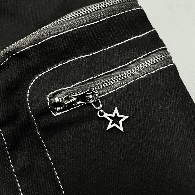 Y2K Street Retro Hip Hop Printed Jeans