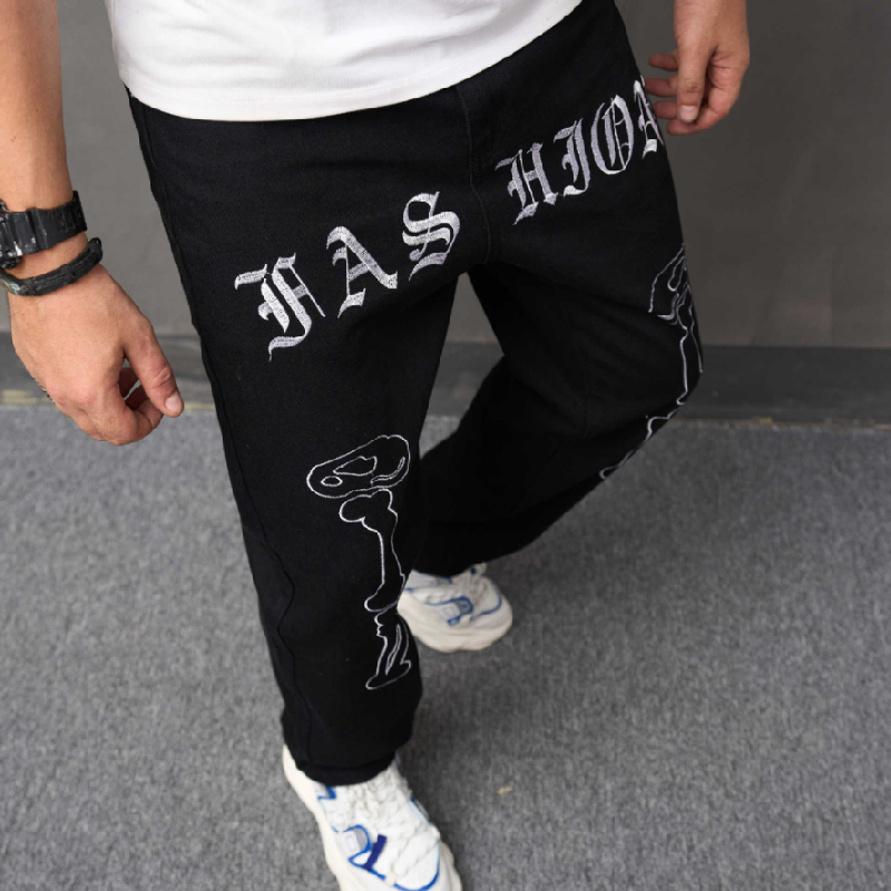 Personalized Jeans With Large English Letters