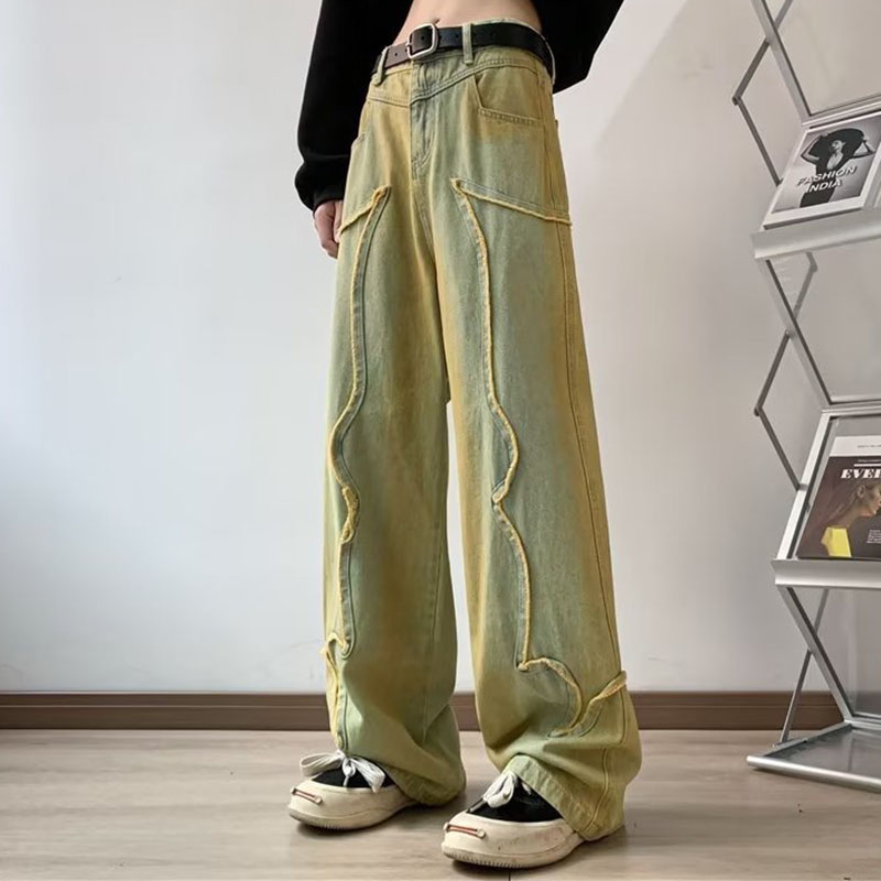 Hip Hop Retro Patchwork Jeans