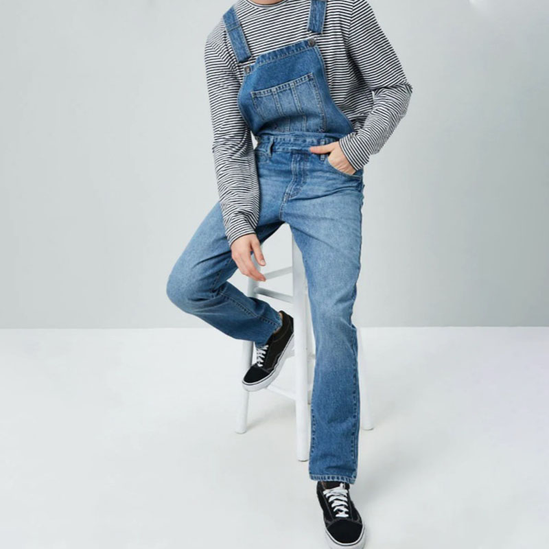 Simple Solid Color Overalls