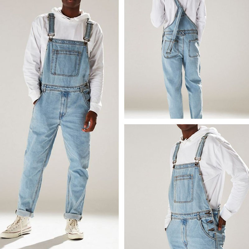 Street Solid Color Overalls