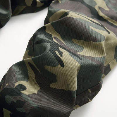 Retro Denim Casual Slim Camouflage Overalls