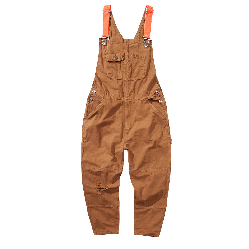 Versatile Ripped Vintage Casual Overalls