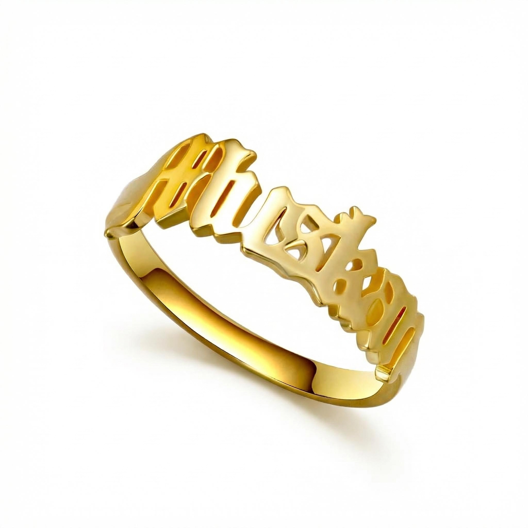 Personalized Old English Name Rings