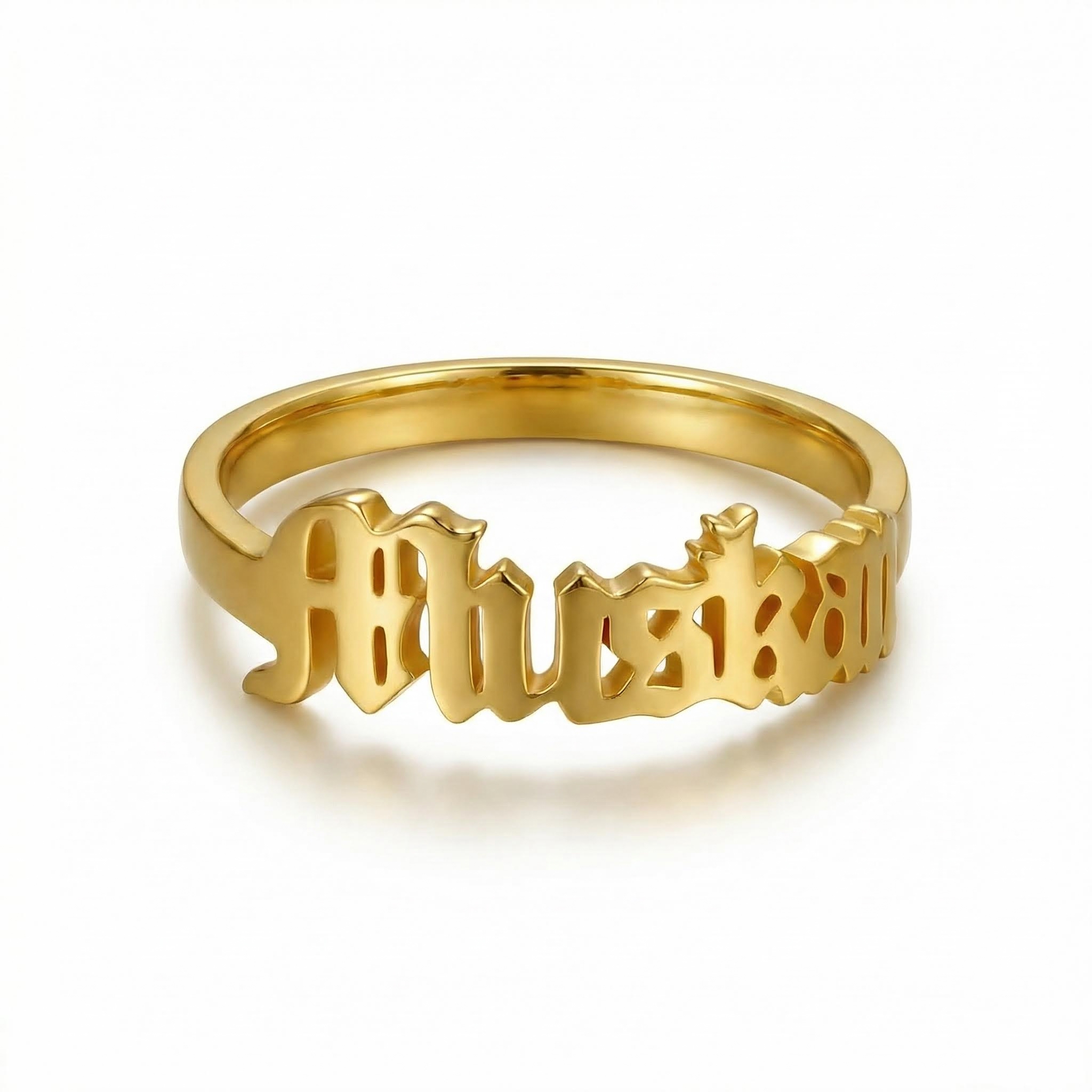 Personalized Old English Name Rings