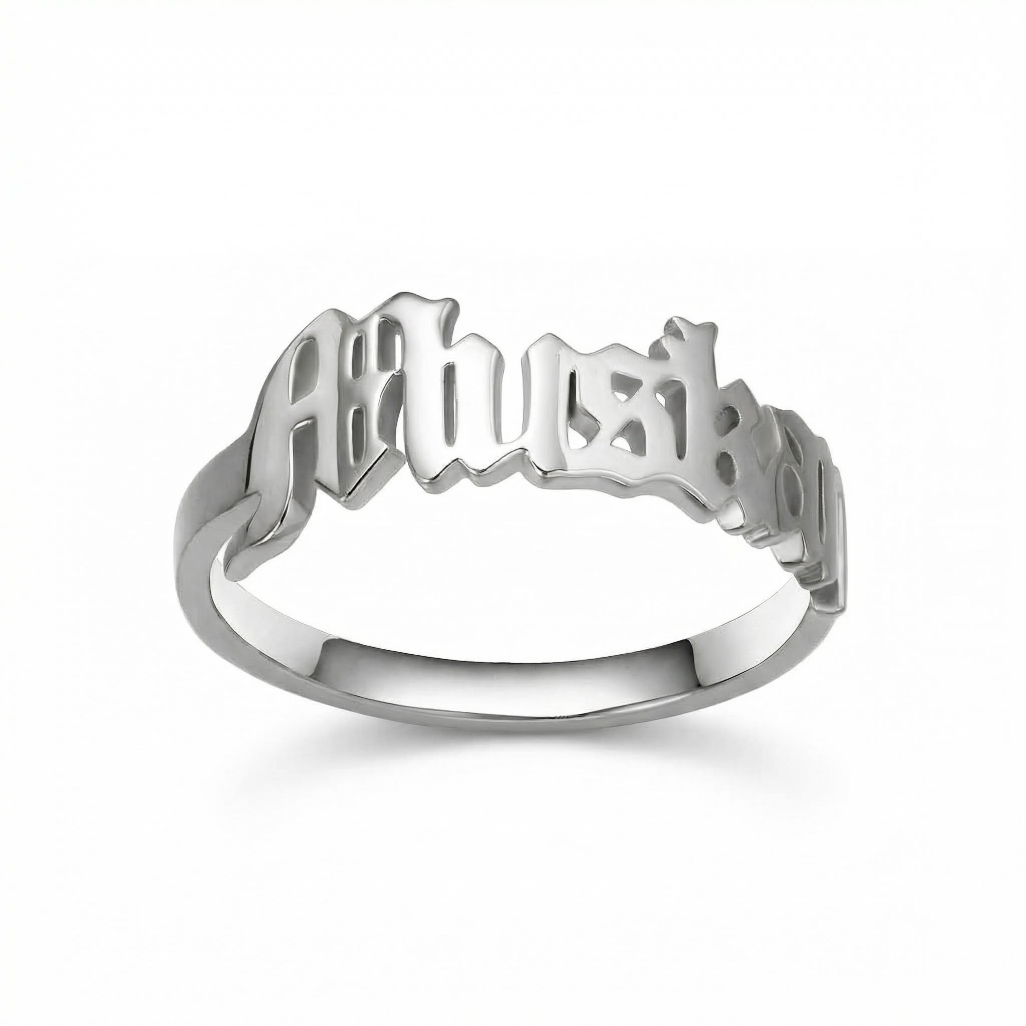 Personalized Old English Name Rings