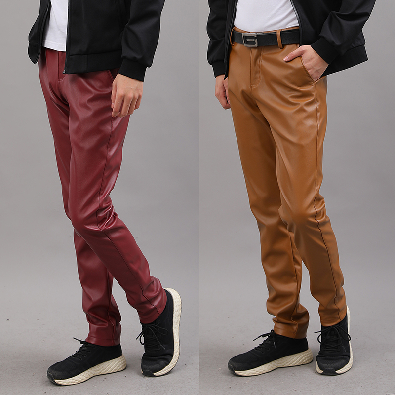 Elastic Slim PU Leather Pants