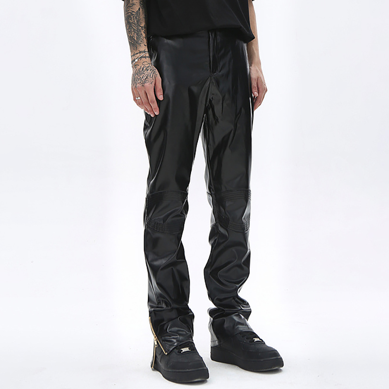 Street Black Slim Leather Pants