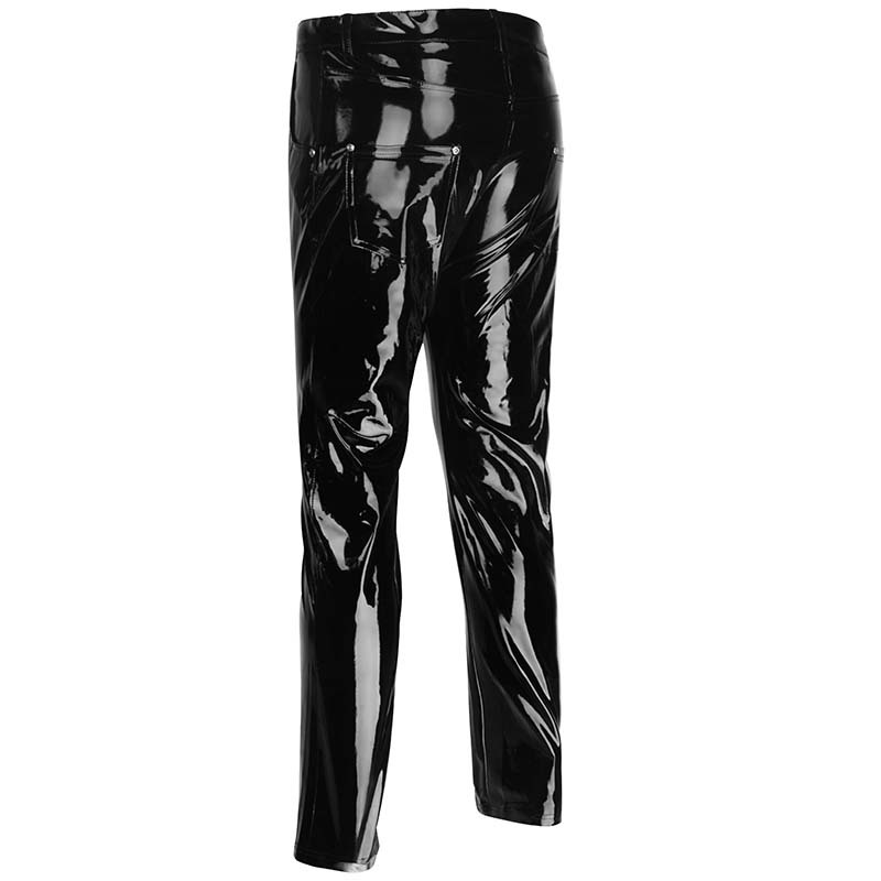 Black Leather Slim Pants