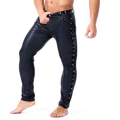 Skinny Rock Band Leather Pants