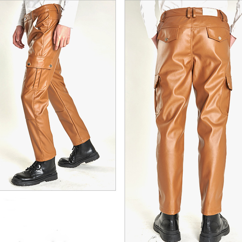 Camouflage American Casual Biker Leather Pants