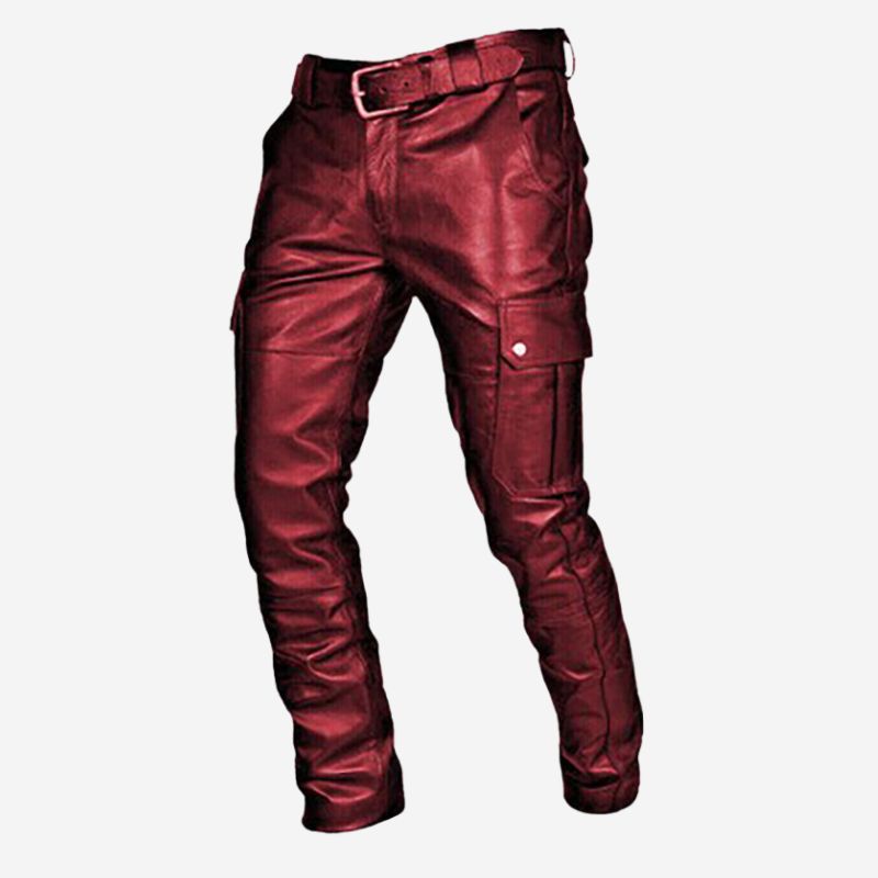 Casual Skinny Leather Pants