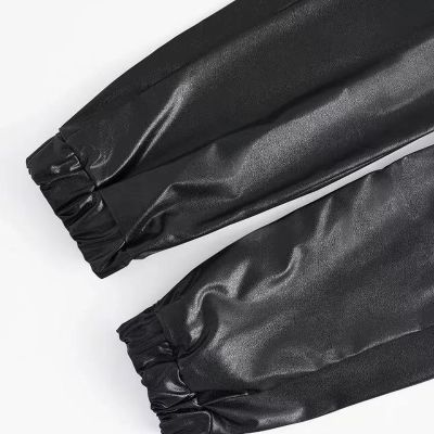 Retro Street Multi Pocket PU Leather Pants