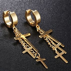 Triple Cross Earrings