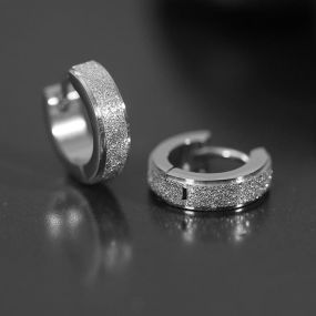 Titanium Steel Frosted Earrings