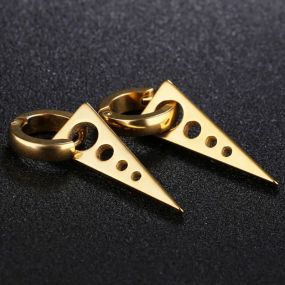 Golden Triangle Drop Earrings