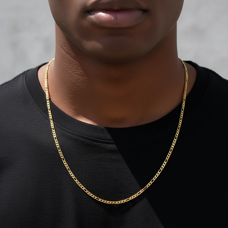 3mm Figaro Chain in Gold 3mm Figaro Chain in Gold
