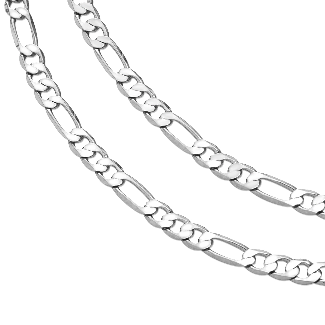 5mm Figaro Solid 925 Sterling Silver Chain