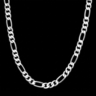 5mm Figaro Solid 925 Sterling Silver Chain