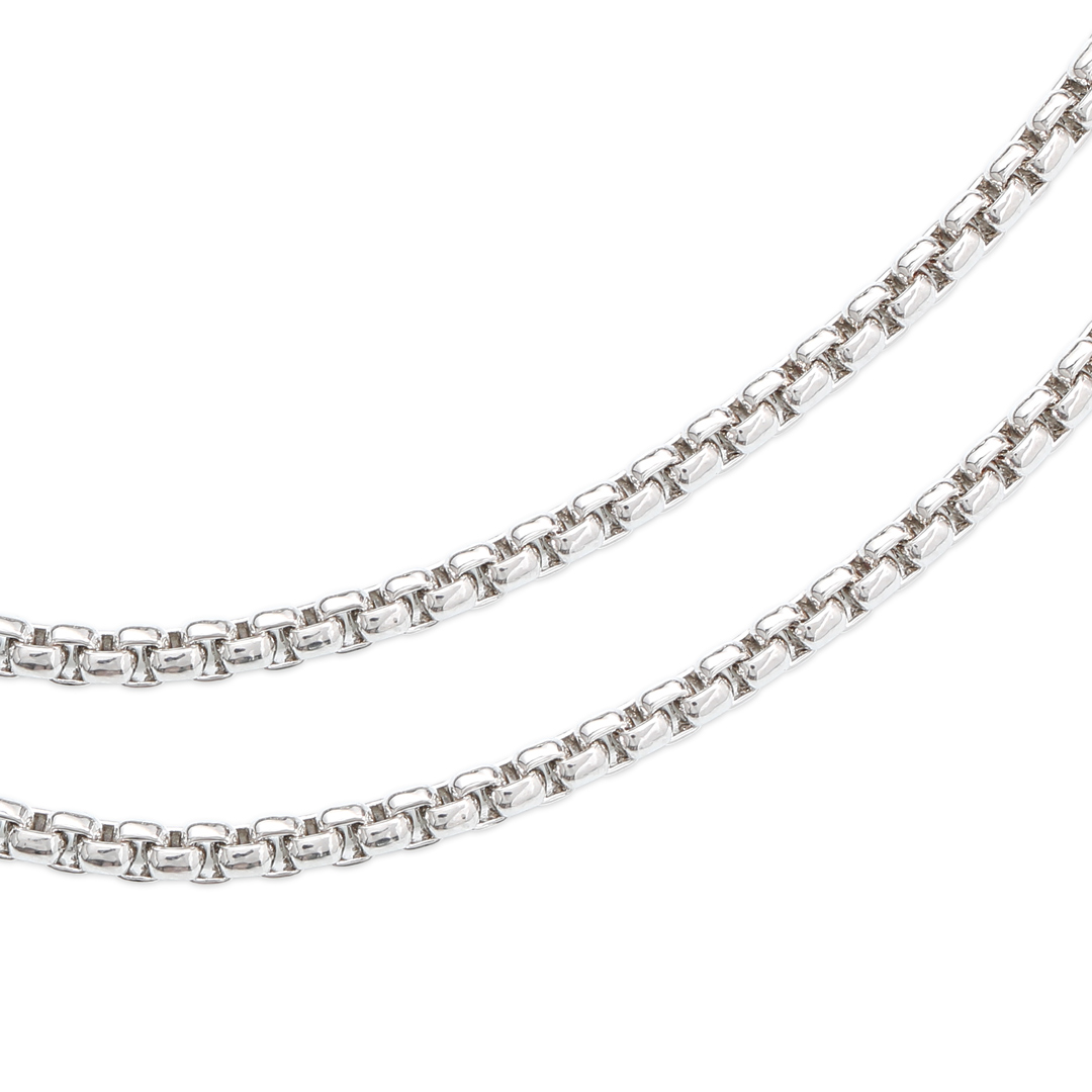 3mm Round Box Solid 925 Sterling Silver Chain