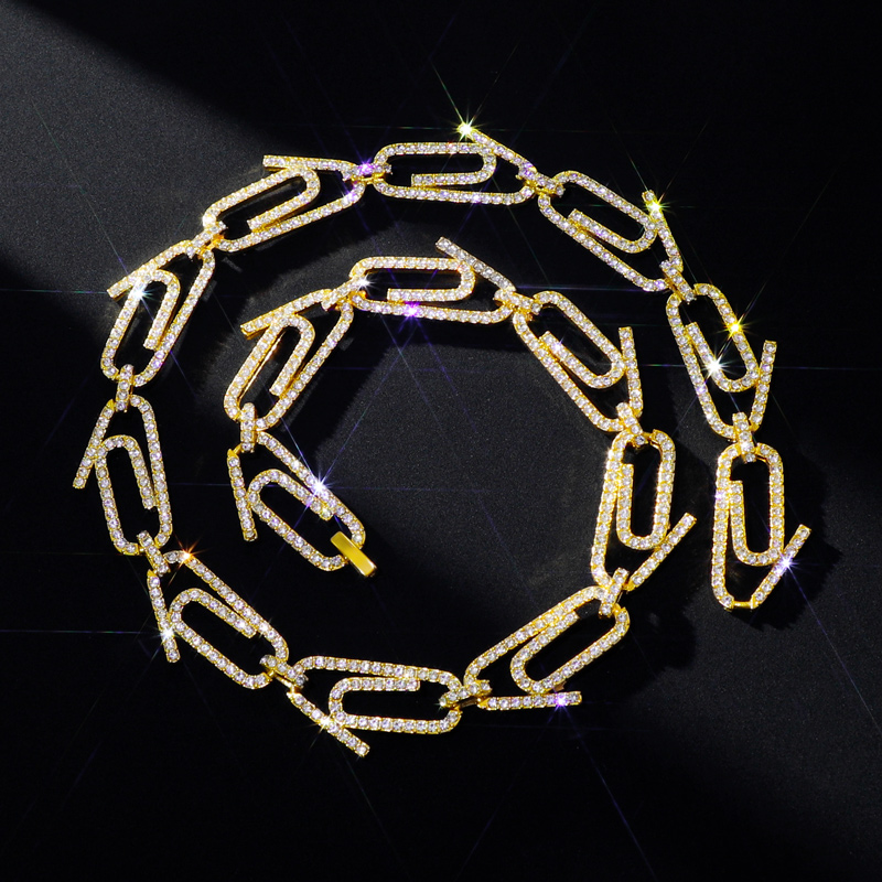 18mm Iced Paper Clip Chain