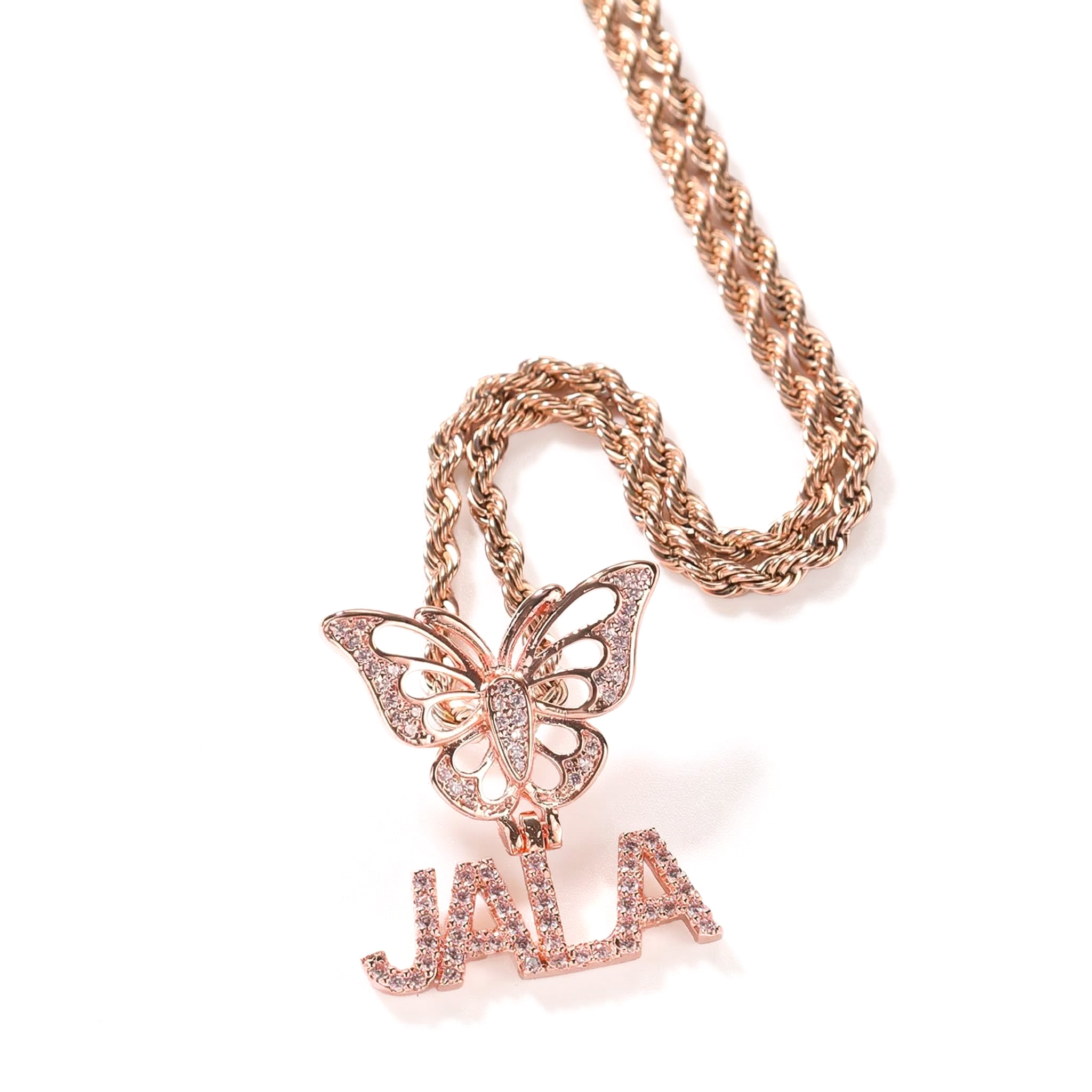 Custom Name Pendant with Butterfly Clasp