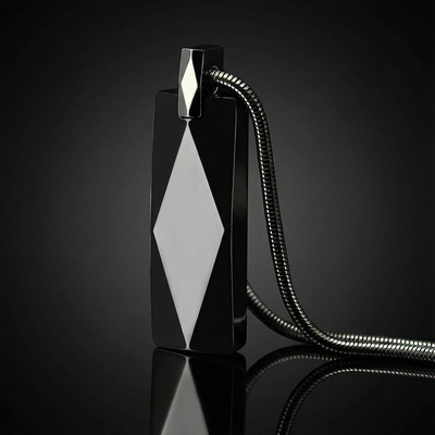 Diamond-Cut Tungsten Pendant