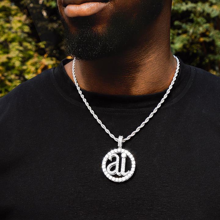 Iced 'ai' Circled Pendant