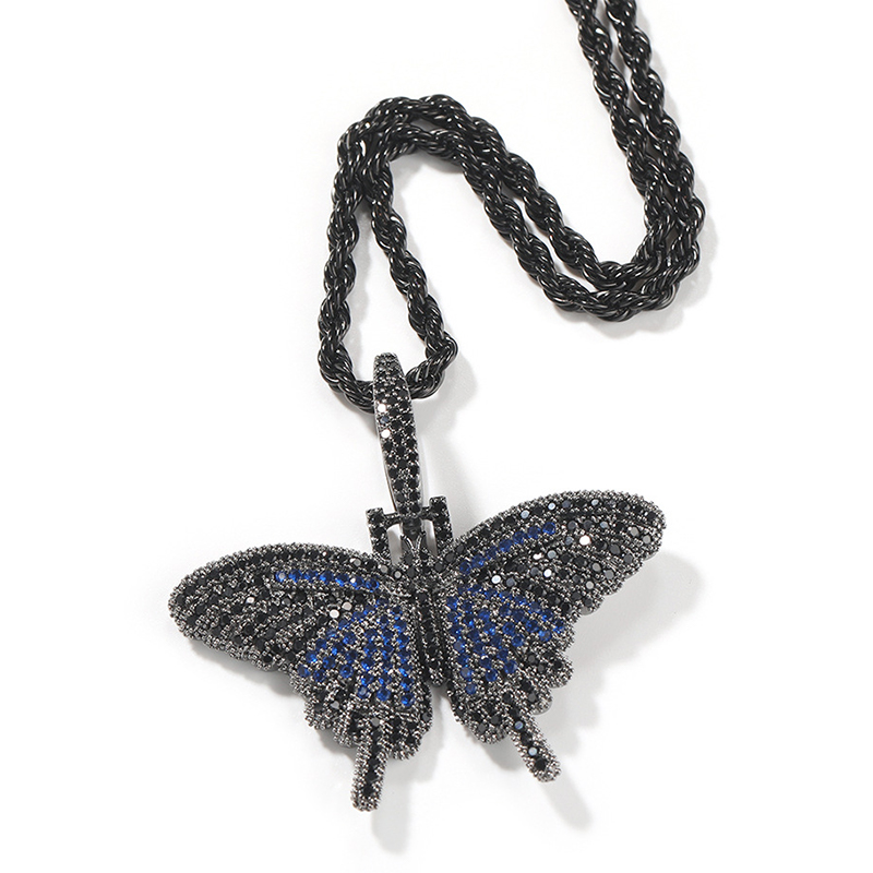 Micro Pave Butterfly Pendant