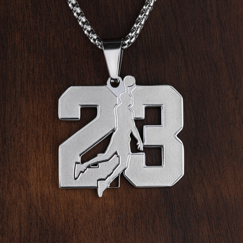 No.23 Basketball Player 316L Stainless Steel Pendant