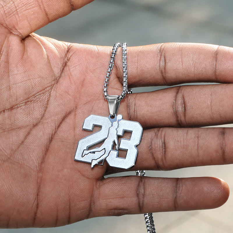 No.23 Basketball Player 316L Stainless Steel Pendant