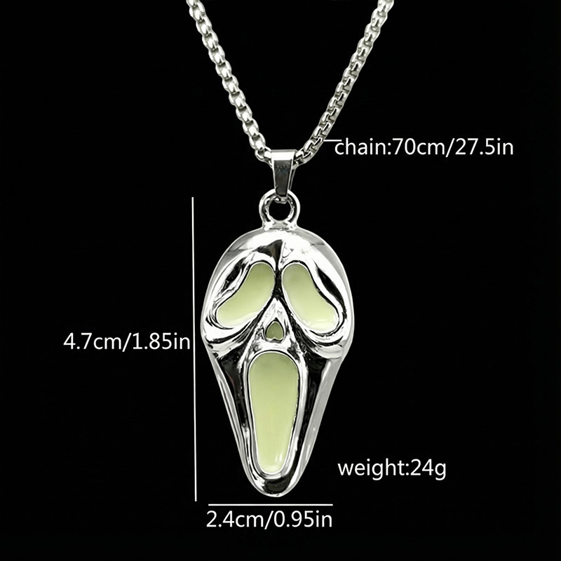Glow In The Dark Screaming Ghost Face Pendant Glow In The Dark Screaming Ghost Face Pendant