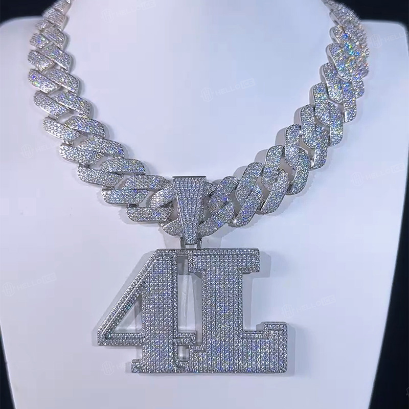 Custom Double Layer Bold Letters Name/Number Pendant