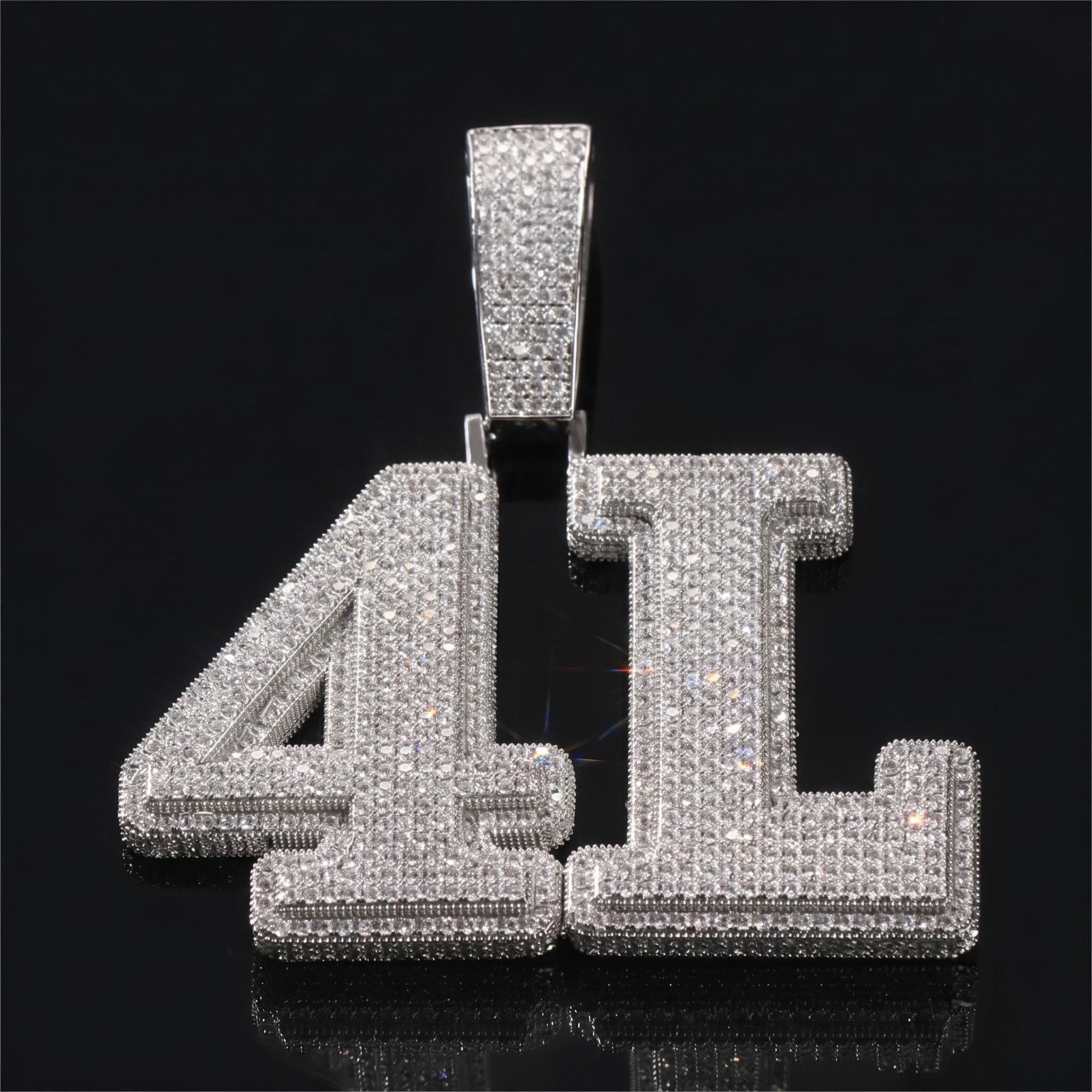 Custom Double Layer Bold Letters Name/Number Pendant Custom Double Layer Bold Letters Name/Number Pendant