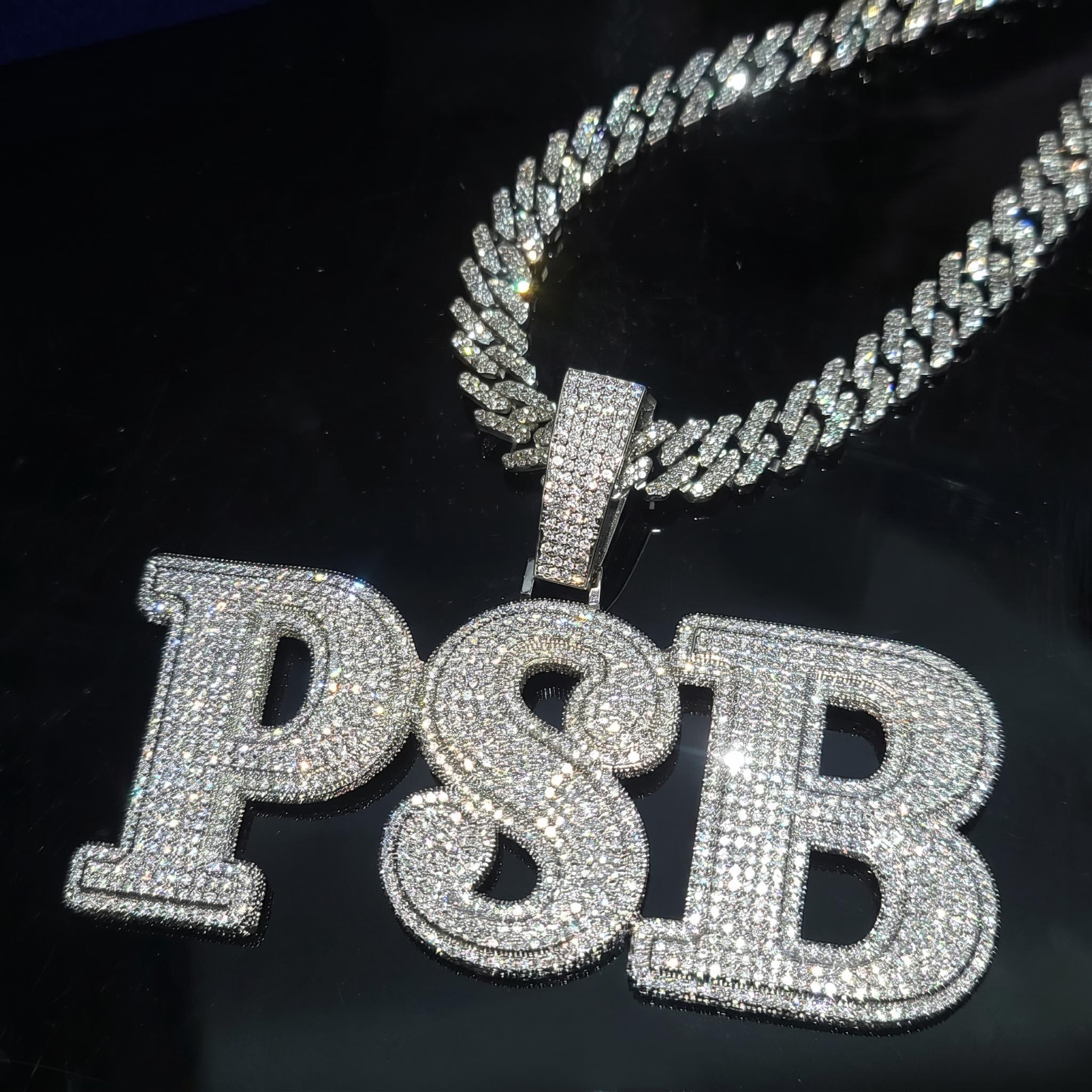 Custom Double Layer Bold Letters Name/Number Pendant Custom Double Layer Bold Letters Name/Number Pendant