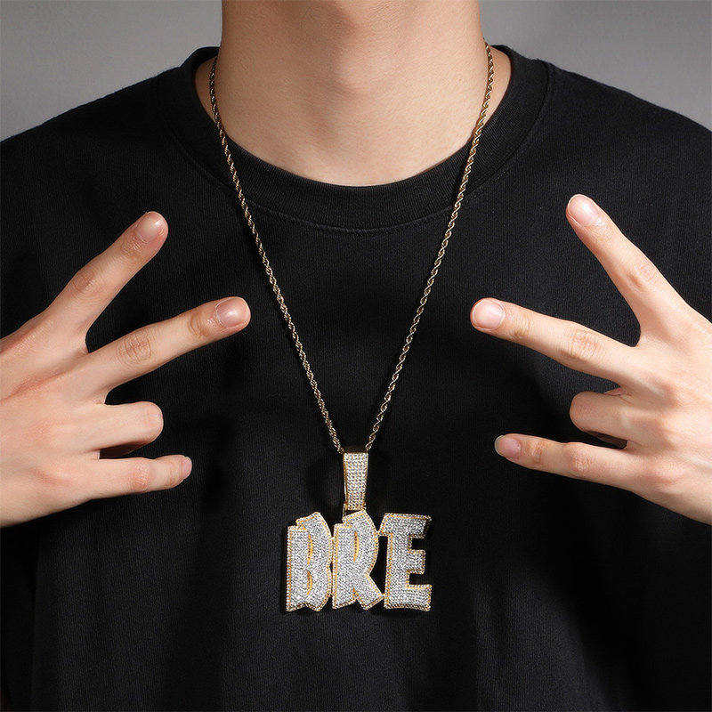 Custom Two Tone Letters/Name Pendant
