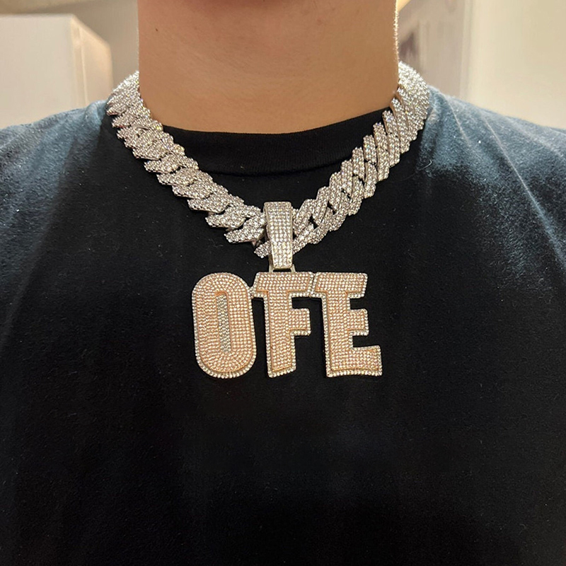 Custom Two Tone Letters/Name Pendant