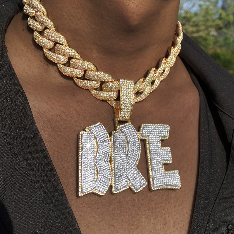 Custom Two Tone Letters/Name Pendant