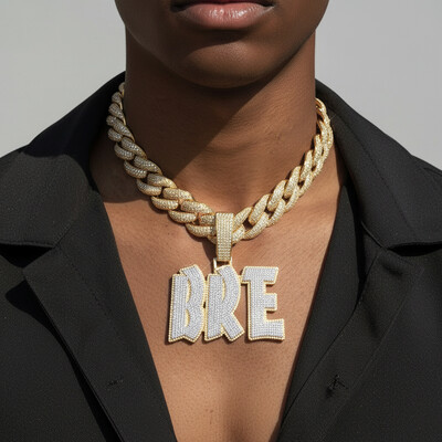 Custom Two Tone Letters/Name Pendant