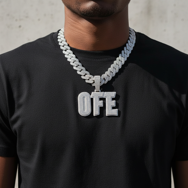 Custom Two Tone Letters/Name Pendant Custom Two Tone Letters/Name Pendant