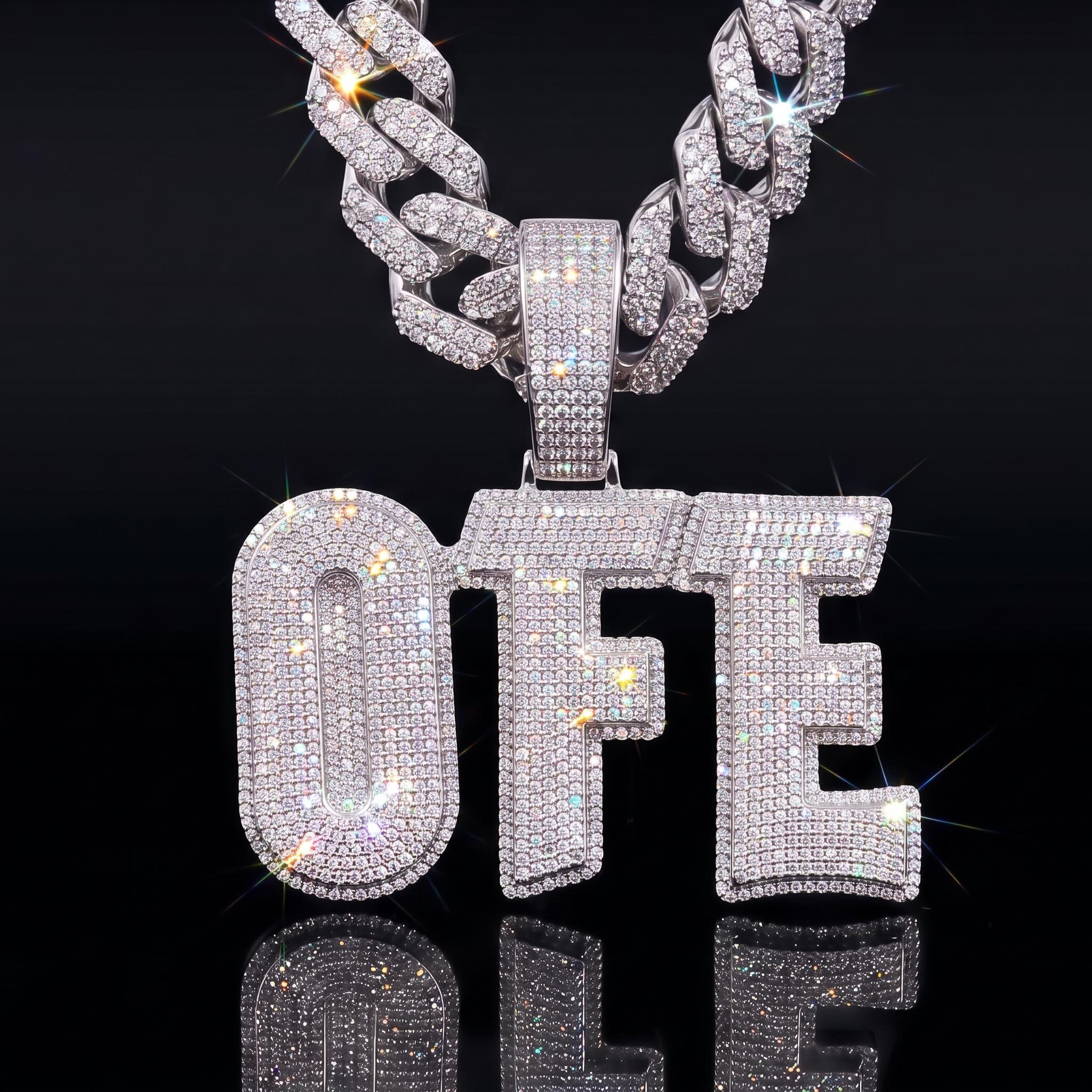 Custom Two Tone Letters/Name Pendant Custom Two Tone Letters/Name Pendant