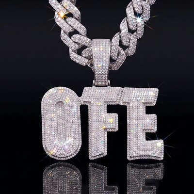 Custom Two Tone Letters/Name Pendant