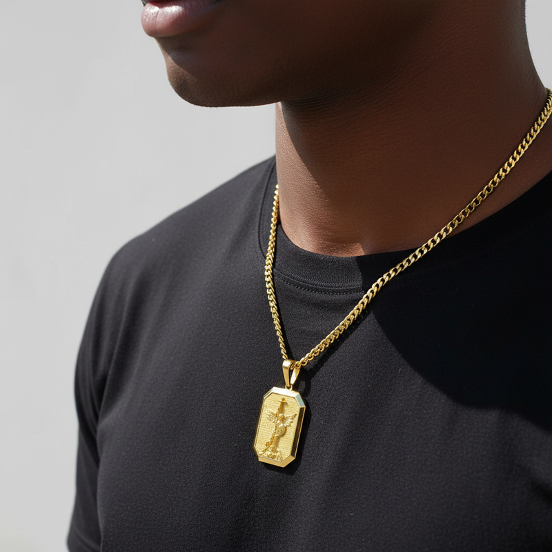 Archangel Saint Michael Dog Tag Pendant Archangel Saint Michael Dog Tag Pendant