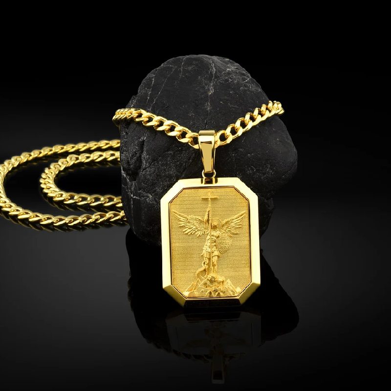 Archangel Saint Michael Dog Tag Pendant Archangel Saint Michael Dog Tag Pendant