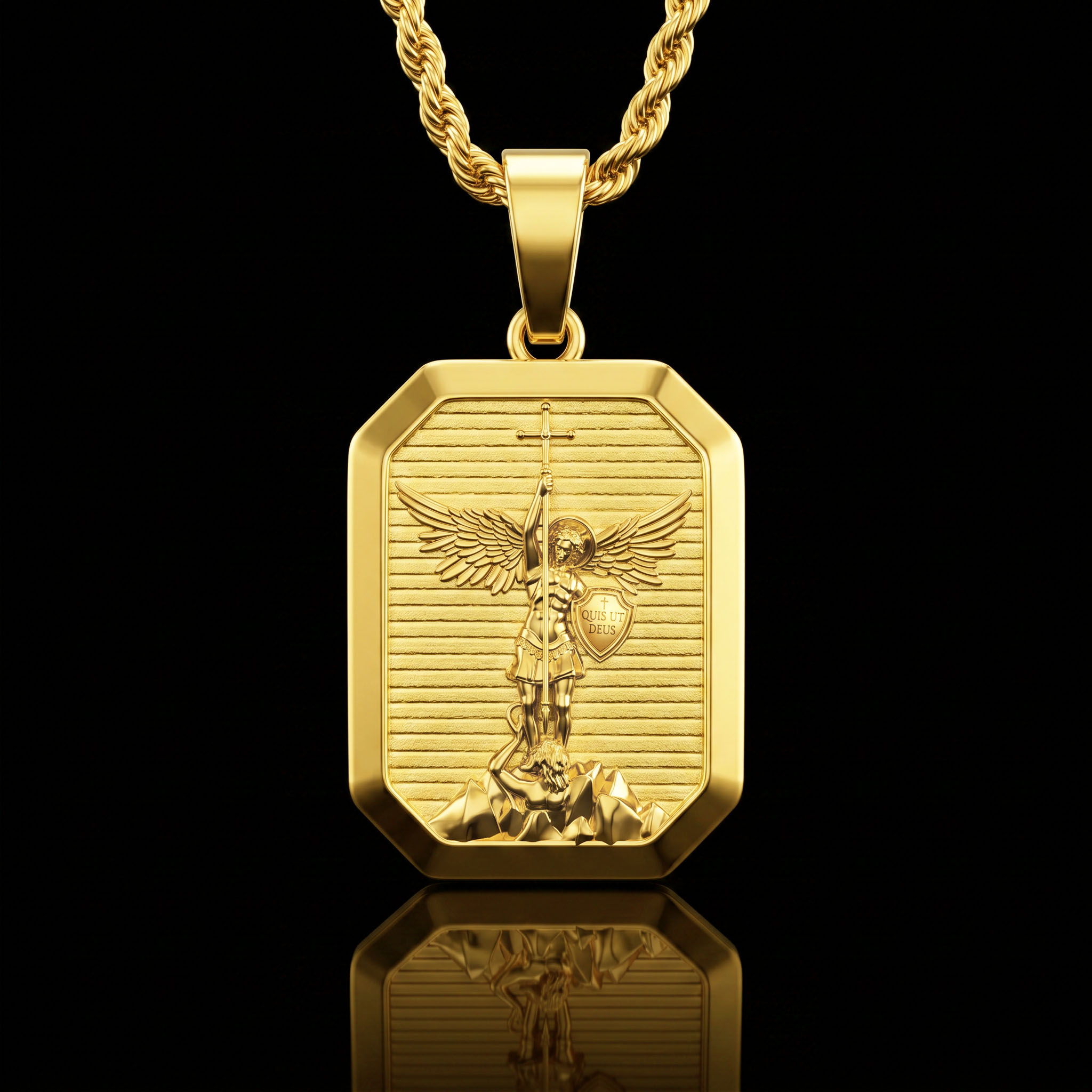 Archangel Saint Michael Dog Tag Pendant Archangel Saint Michael Dog Tag Pendant