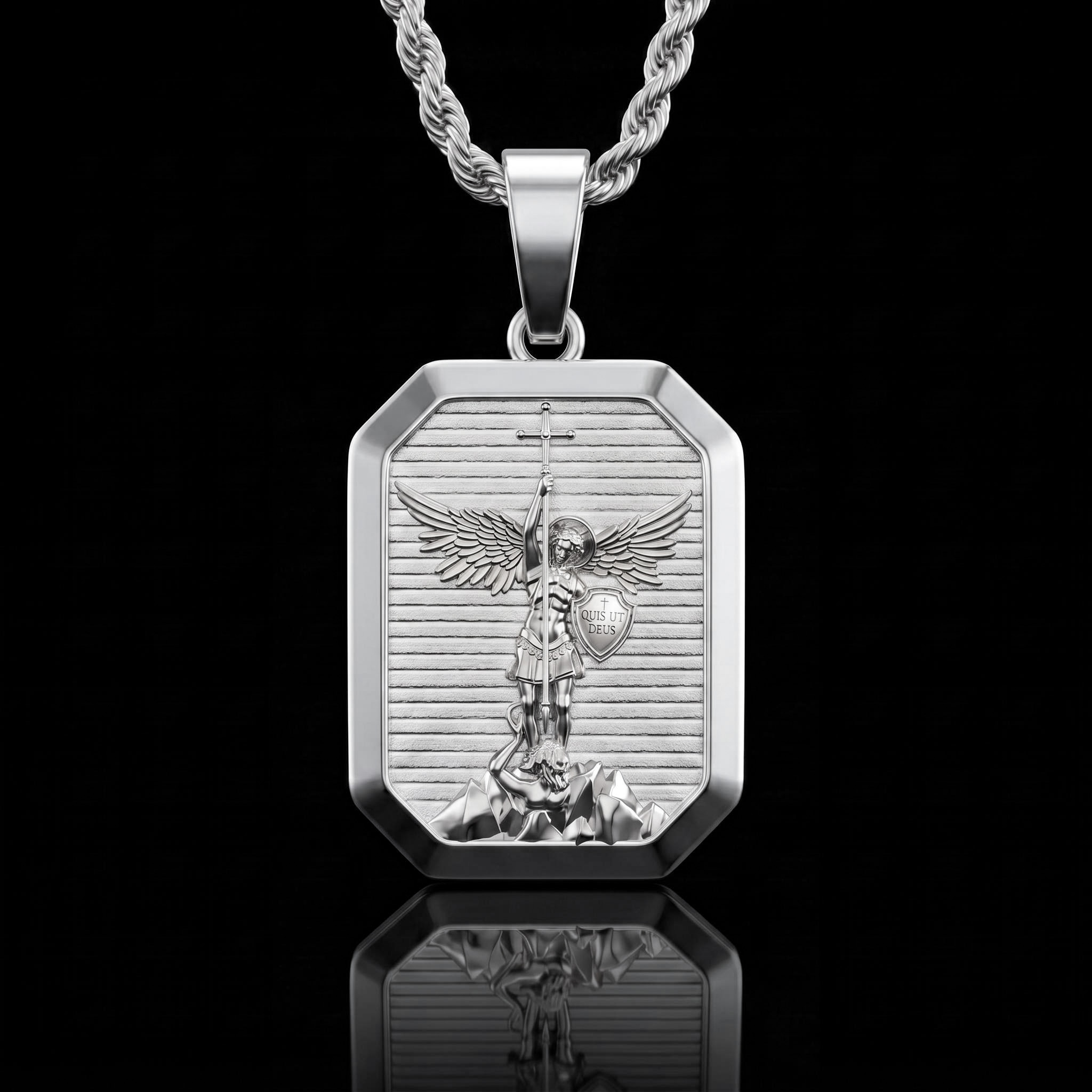 Archangel Saint Michael Dog Tag Pendant Archangel Saint Michael Dog Tag Pendant