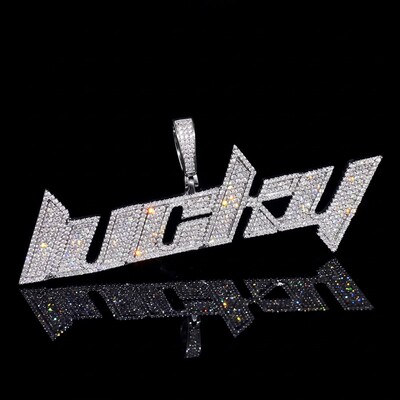  Custom Iced Italic Rave Name/Letter Pendant
