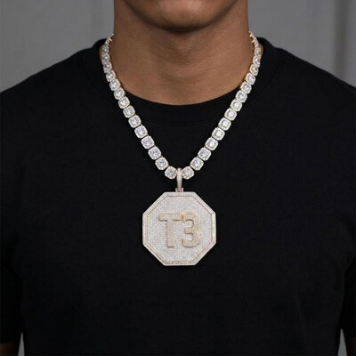 Custom Octagon Name Pendant