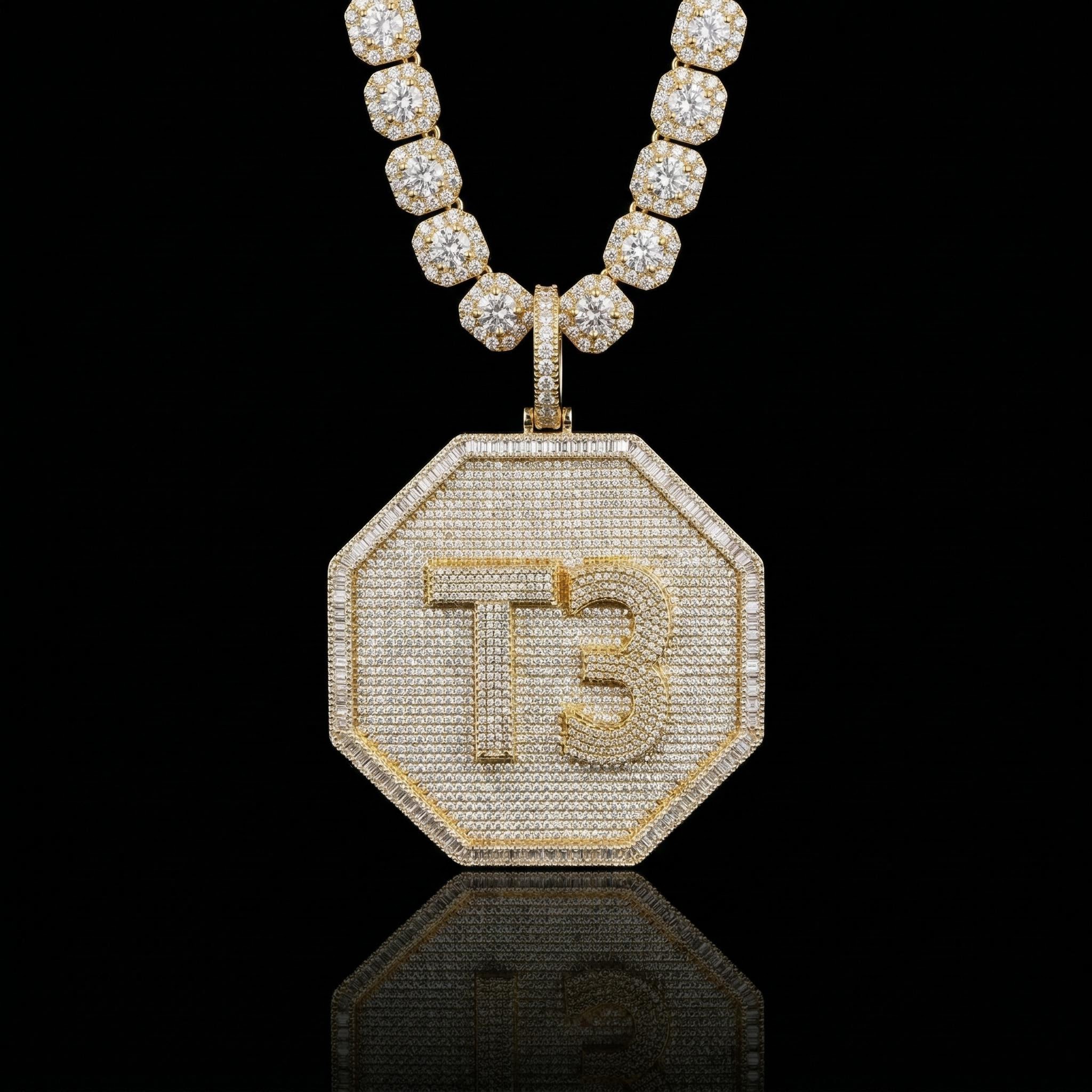 Custom Octagon Name Pendant Custom Octagon Name Pendant